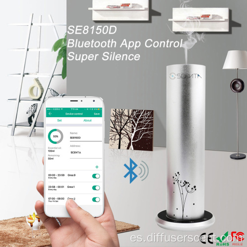 Ambientador de aire casero del aroma del control de Bluetooth eléctrico de aluminio